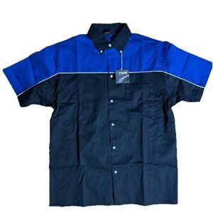 Tri Mountain Race Wear Mechanic Shirt Men’s Large NEW NASCAR Hot Rod Button D1